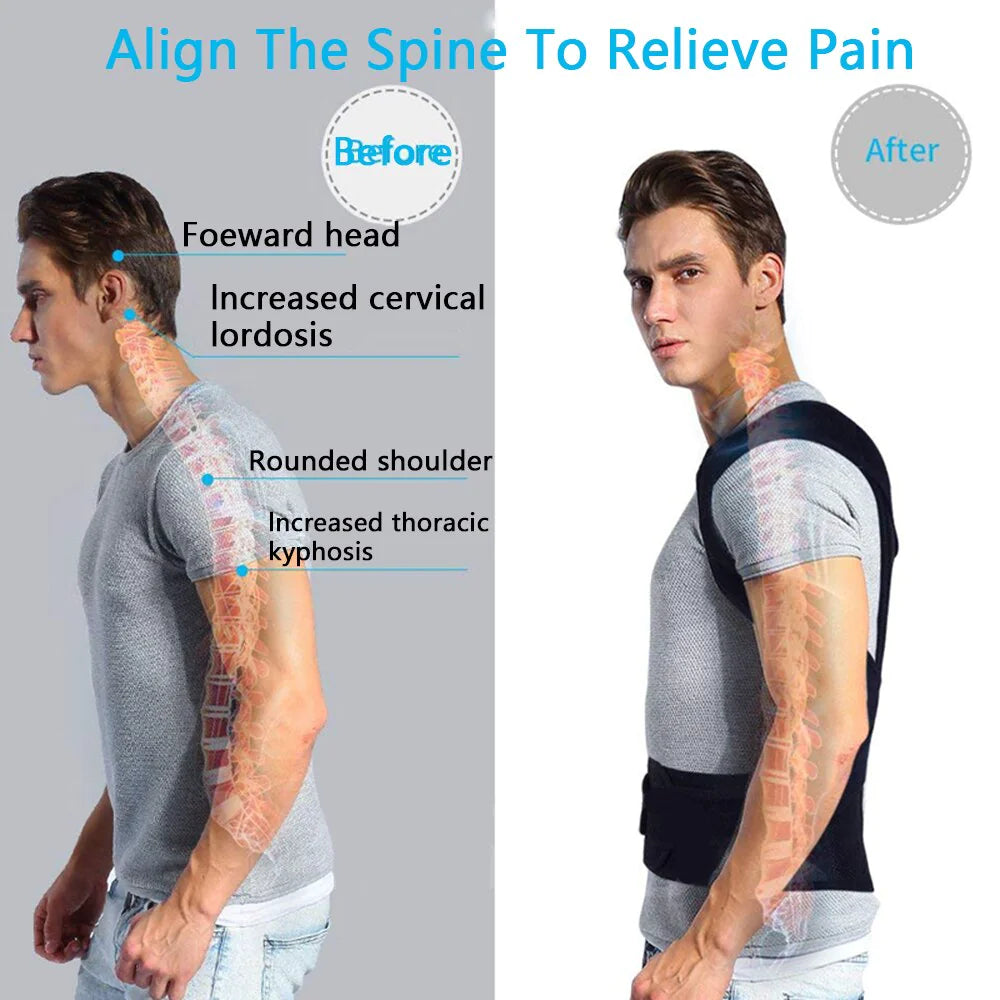 TrueVibe Adjustable Posture Corrector – Back & Shoulder Support Brace (Ships from USA in 4 Days)