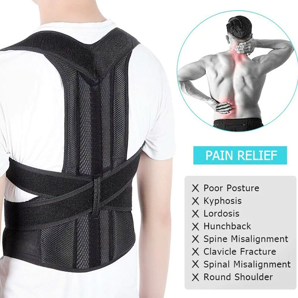 TrueVibe Adjustable Posture Corrector – Back & Shoulder Support Brace (Ships from USA in 4 Days)