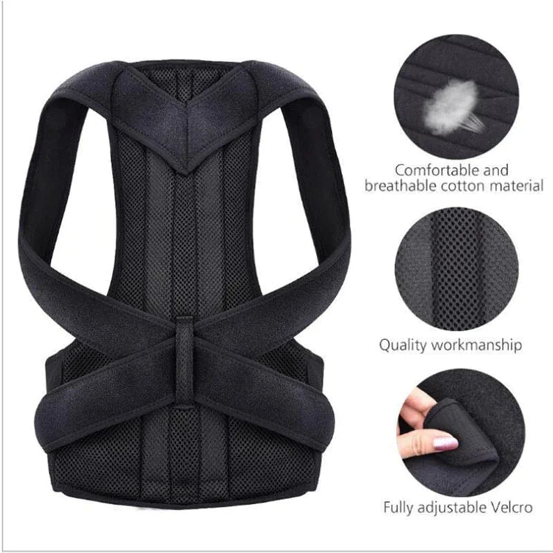 TrueVibe Adjustable Posture Corrector – Back & Shoulder Support Brace (Ships from USA in 4 Days)