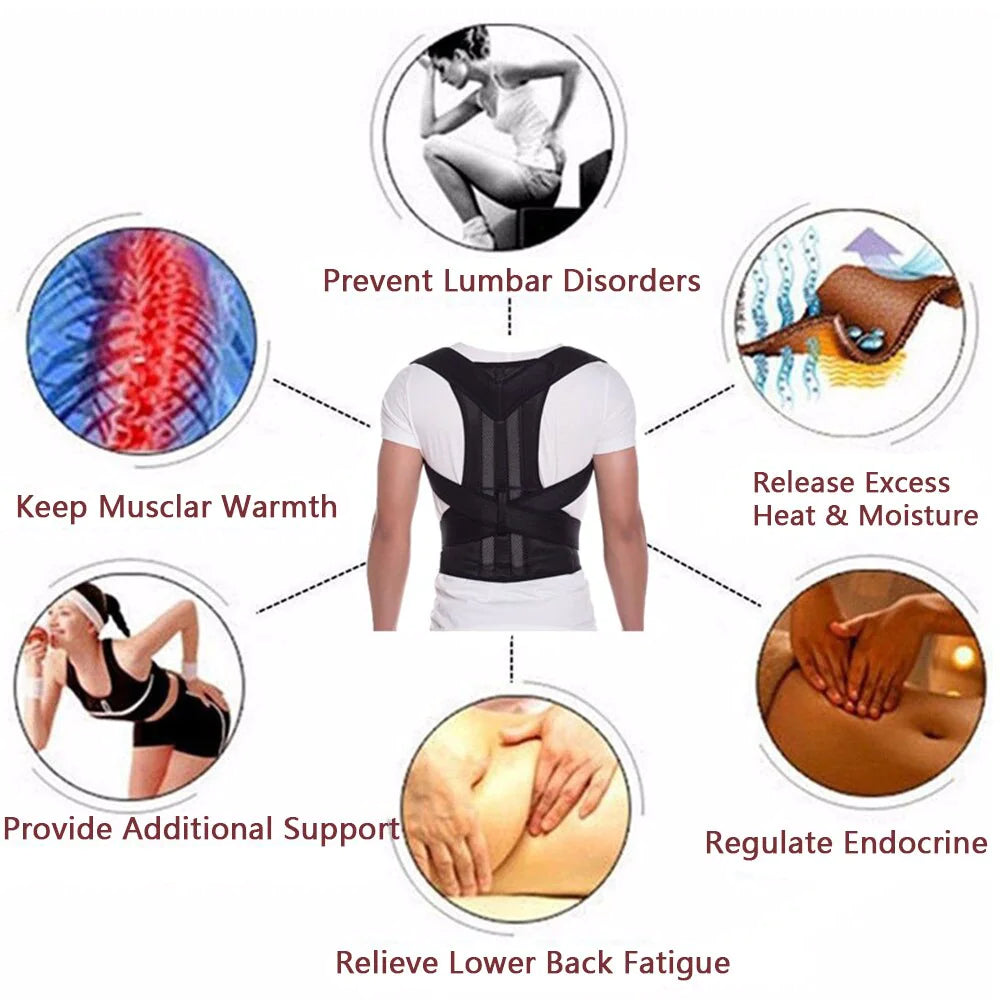 TrueVibe Adjustable Posture Corrector – Back & Shoulder Support Brace (Ships from USA in 4 Days)
