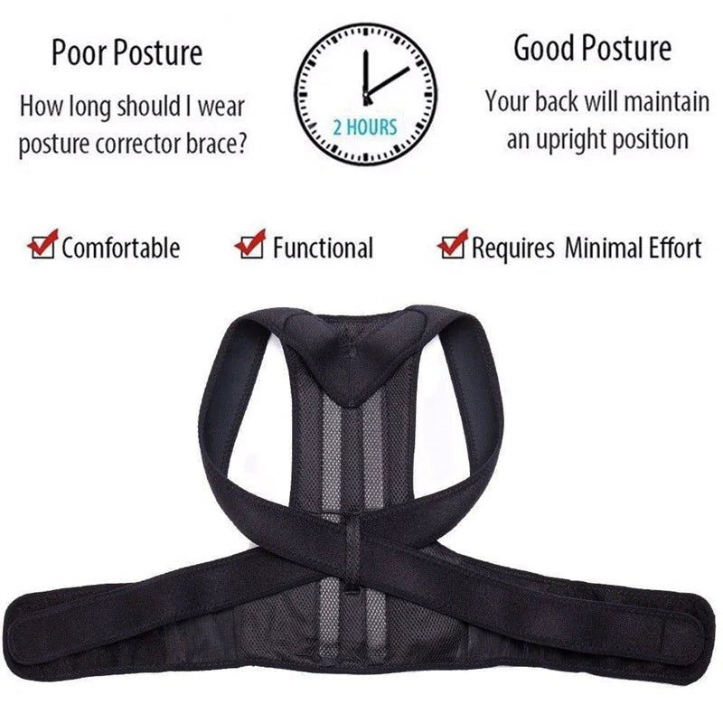 TrueVibe Adjustable Posture Corrector – Back & Shoulder Support Brace (Ships from USA in 4 Days)