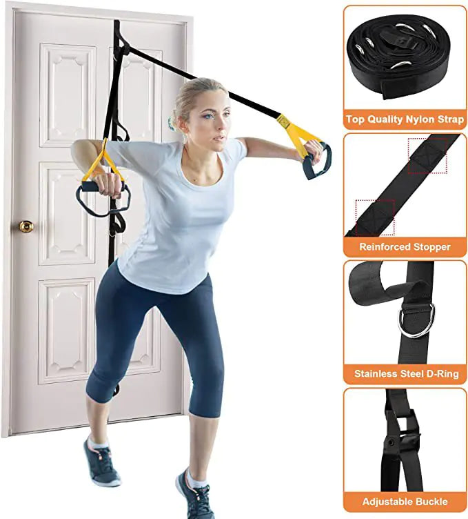 TrueVibe Resistance Band + Door Anchor Trainer – Home Workout Essential (Ships from USA)
