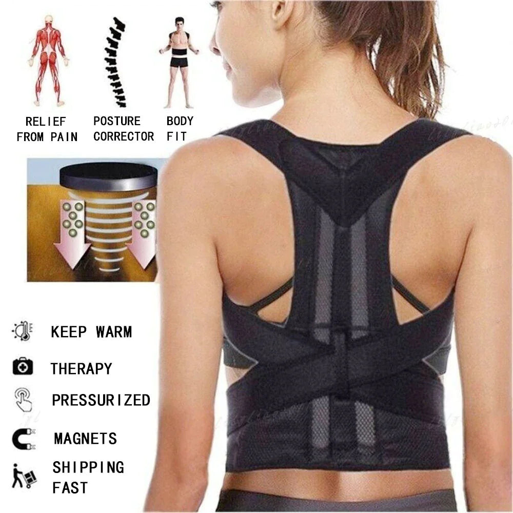 TrueVibe Adjustable Posture Corrector – Back & Shoulder Support Brace (Ships from USA in 4 Days)